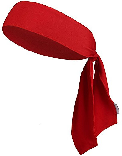 JJunLiM Sport-Stirnband für Frauen und Männer - Non-Slip-Stirnband Sweatband Head Krawatten Ideal zum Laufen, Ausarbeiten, Tennis, Karate, Volleyball & Performance Stretch & Moisture Wicking (Red)