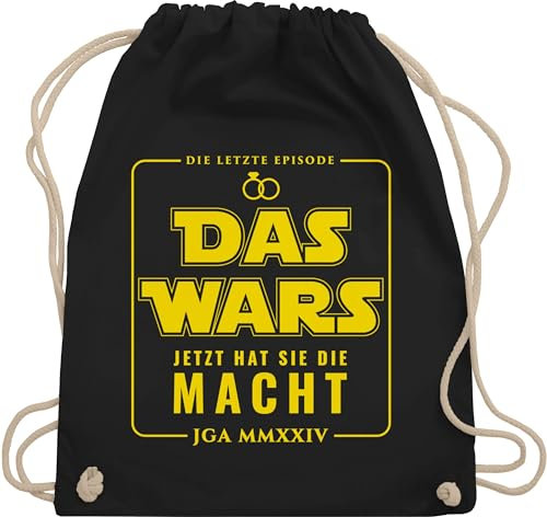 Turnbeutel Rucksack - Junggesellenabschied Männer - JGA 2025 Das Wars Jetzt hat sie die Macht - Unisize - Schwarz - team polter rucksäcke jungesellenabschied bräutigam juterucksäcke outfit