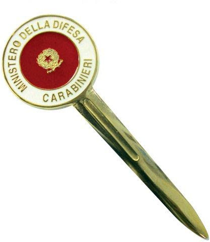 CARABINIERI Tagliacarte in Metallo Smaltato Blu Rimozza Pits
