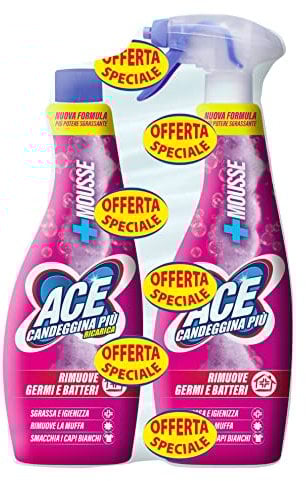 Ace Candeggina Spray Mousse + Ricarica - 2 x 800 ml