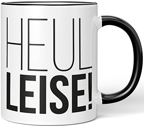 JUNIWORDS Tasse, Heul leise, Wähle Farbe, Schwarz