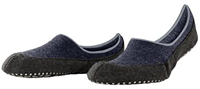 FALKE Herren Stoppersocken Cosyshoe Invisible M Hp Wolle rutschhemmende Noppen 1 Paar, Blau Darkblue 6681, 41/42 EU