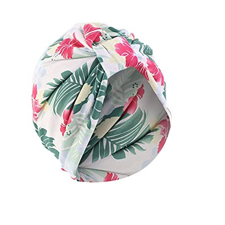Beanie Mütze Damen Kappe aus Bambus für Chemo Turban Einfarbig Vorderseitig Ineinander Gehend Frauen Kopftuch Muslim Kopfbedeckung Hut für Haarverlust Mit Blume Baumwollmütze