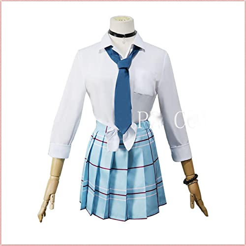 PUYYDS Anime My Dress Up Darling Marin Kitagawa Cosplay Kostüm JK Schuluniform Rock Outfits Halloween Gratis Geschenk Armbänder
