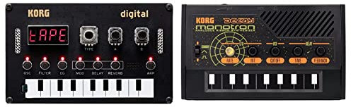 KORG Nu:Tekt NTS-1 Digital Synth Kit Natural & DKO Monotron-Delay Synthétiseur miniature Noir