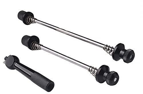 MiOYOOW Brochettes à dégagement rapide, antivol pour moyeu de roue de VTT avant et arrière 145 mm et 183 mm