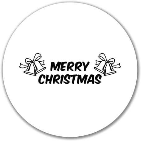 Huuraa Aufkleber Merry Christmas Glocken Geschenk 10cm Sticker Merry Christmas Geschenkidee