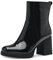 MARCO TOZZI Damen Stiefeletten mit Absatz Lack Elegant, Schwarz (Black Patent), 39