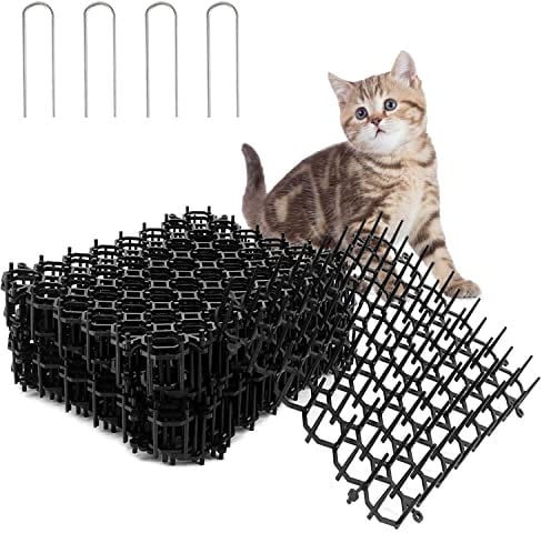 Repellente Gatti, 12 Pezzi Repellente per Gatti, Può Essere Tagliato Disabituante Gatti, Riutilizzabile Dissuasore per Gatti, Dissuasori per Gatti, Repellente per Gatti da Esterno, Rete Anti Gatto