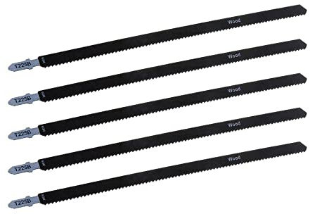 5 pièces 250mm lame de scie sauteuse HCS lame de scie sauteuse panneaux de feuille bois dur métal coupe bois coupe T225B