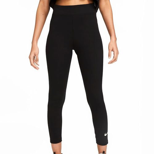 Nike Damen W NsClsc Hr 7/8 Tight Lbr Leggings, Black/Sail, S
