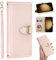 ZCDAYE Case for Samsung Galaxy S23, Samsung S23 6.1 inch Wallet Phone Case, Skin-Friendly Flip Premium Leather Case Cover for Women Girl Lady,Pink