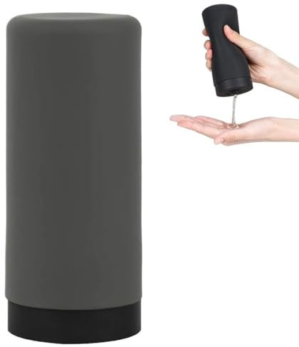 VIFERR Squeeze Lotion Flasche, 240ml Seifenspender Silikon Spülmittelspender Shampoo Duschgel Flasche Nachfüllbarer Flüssigseifenspender für Badezimmer Küche Reisen
