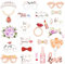 VIKY® 23 Stück Fotobox Accessoires Hochzeit Foto Requisiten, Fotobox Requisiten Hochzeit, Photo Booth Props, JGA Accessoires Frauen, Party Zubehör Fotobox, Wedding Decoration für Party Accessoires
