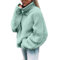 Bluelucon Damen Rollkragen Pullover Strick Elegantpullover Warm Grobstrick Pulli Oversize Pullover Casual Loose Winter Warm Sweater #1-Minzgrün XL
