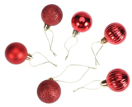 FUNOMOCYA 34 STK Weihnachtskugeln bruchsicher Weihnachtsdeko zum Aufhängen Weihnachtsdekorationen Christbaumschmuck Ornament weihnachtsdekoration Kugeln Weihnachtsbaum rot