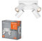 LEDVANCE LED SPOT OCTAGON PL 4 x 3,4W, GU10, 920lm, weiß, 2.700K Farbtemperatur, warmweiße Lichtfarbe, zeitloses Design, austauschbare LED-Lampe, ideal für Innenräume, CRI 90, verstellbare Köpfe