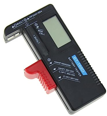 Homoyoyo 9v Portable Battery Tester Digital Lcd Display Volt Checker for Aa Aaa and Button Cell Batteries for Quick Power Level Assessment