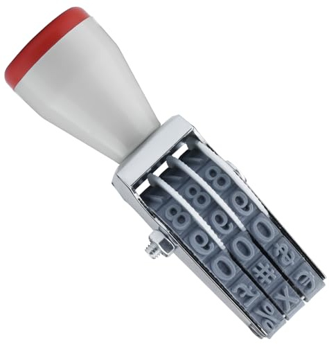 JPKTA 3-stelliger Zahlenstempel aus Gummi, wechselbar, für Büro, Datum, drehbar, personalisierbar, multifunktional, kreativ, Preisschild, Rollenstempel