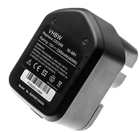 vhbw 1x Batterie Compatible avec Hitachi DV10DA, DS13DV2, DV 10DA, DS 13DV2, DS12DVA, DS 12DVA, DV10DV Outil électrique (3300 mAh, NiMH, 12 V)