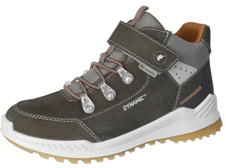 RICOSTA Jungen Stiefel NILS, Kinder Boots, lose Einlage, RicostaTEX, Klettstiefel, Booties, wasserdicht, Army/Timo (590), 38 EU