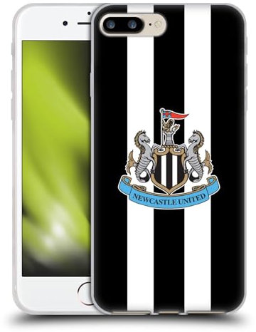 Head Case Designs Officially Licensed Newcastle United Football Club Stripes Crest Gel Case [Military Grade Protection] Compatible With Apple iPhone 7 Plus/iPhone 8 Plus