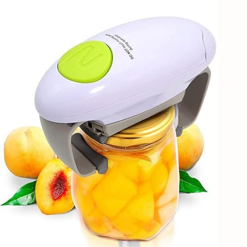 NCONCO Ouvre-boîte électrique, ustensile de cuisine, ouvre-boîte automatique pour bocaux nouvellement fermés, ouvre-boîte électrique, ouvre-boîte de restaurant, ouvre-boîte mains libres avec moins