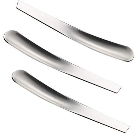 Stainless Steel Mini Egg Spoon Set 3PCS, Eco-Friendly, Strong and, Egg Spoon, Family Kitchen Tableware, Small and Light (Silver)