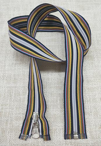 AMANTE NSF Zip Cerniera Multicolor Lampo Spirale Nylon ad 1 Cursore Reversibile Acciaio Sganciabile (Multicolor, 75)