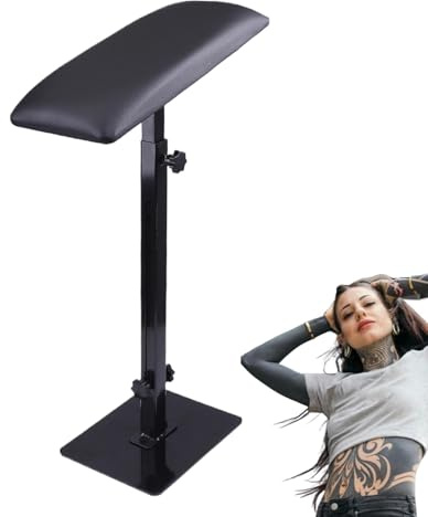 Portable Tattoo Workstation - Coussin éponge, Support Ergonomique | Repos Bras/Jambes Réglable, Poste De Travail D'Artiste, Expérience Confortable, Equipement Professionnel, Système De Soutien V