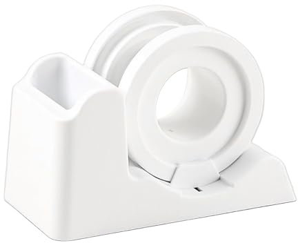 Tape Dispenser, Tamper Evident Seals Stickers Base, Multipurpose Non Skid Design, Heavy Duty Adhesive, Ideal for Drink Lids, Boxes, Food Delivery, Packaging, 4.33x6.1x3.23 inches