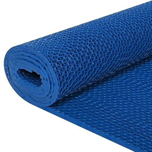 Tapis de drainage antidérapant Tapis de sol imperméable for intérieur et extérieur - Tapis en caoutchouc en forme de S for piscine, cuisine, salle de bain, restaurant, jardin,1/5'' Thick,0.9-2m(1.2*1m