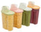 4PCS Cereal Storage Containers Home Kitchen Food Dispenser Storage with Lids Rice Storage Container with Measuring Cup for Cereal Dry Food Rice (2.2L)