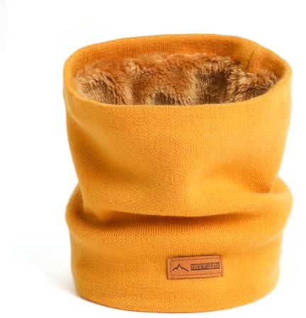 Winter Thermal Fleece Neck Warmer Thick Knit Cold Weather Tube Scarf | Windproof Protection, Stretchy & Flexible, Outdoor, Unisex Design