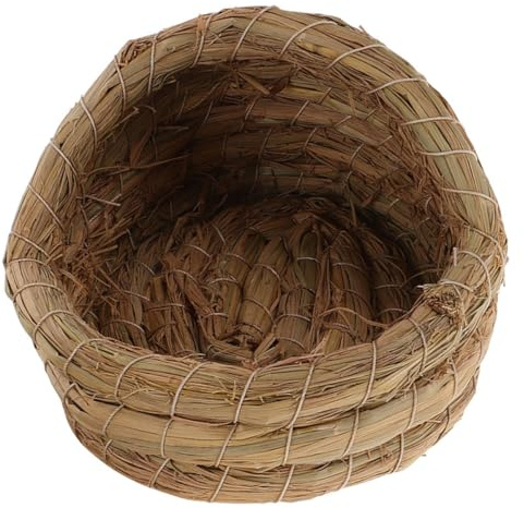 Homoyoyo Nid d'Oiseau Tissé Main en Paille Nid de Poule Confortable et Décoratif pour Poulailler pour Élevage en Volière