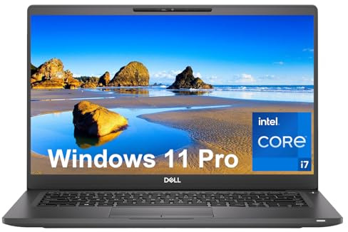 Dell Latitude 7400 Laptop, 14 Zoll FHD (1920 × 1080) PC, Intel Core i7-8665U, 8 GB RAM, 256 GB SSD, US-Layout, Win11 Pro (Generalüberholt)