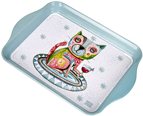 Allen Designs, Bandeja verde con dibujo de Gato, Enesco