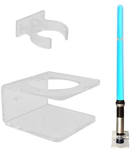 YYST Klare Lichtschwert-Wandhalterung, Wandregal, Wandhalter – Hardware im Lieferumfang enthalten.