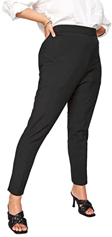 Yours Curve The Elasticated Tapered Stretch Trousers - Women's - Plus Size Curve