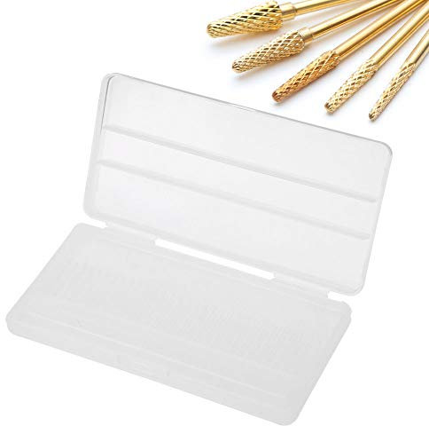 30 Hoyos Titular de brocas para uñas, Caja de almacenamiento de Brocas para manicura Porta contenedores Contenedor Vitrina Organizador