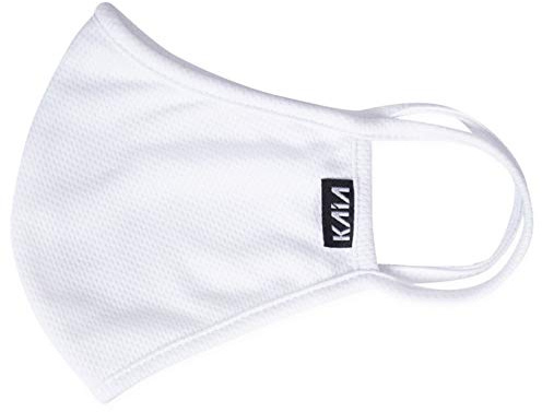KAIA Gesichtsbedeckung,2-lagig,waschbar,wiederverwendbar,atmungsaktiv,Staubfiltration,spritzwassergeschützt,ideal für alle Outdoor-Aktivitäten wie Radfahren & Laufen,weiß (1er-Pack, X-Large)