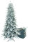 Albero Di Natale Slim Innevato Gaia 240 Cm Con Borsa Porta Albero, Molto Folto E Realistico In PE (polietilene) Real Touch e PVC, Apertura Ad Ombrello, Design Salvaspazio Alto E Stretto Alla Base