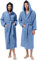 Jenny Sesal Accappatoio UNISEX in Morbida Spugna, Ideale per CASA, SPA, SAUNA, PALESTRA. Morbido, confortevole e con alta capacità di asciugatura (XXL, Celeste)