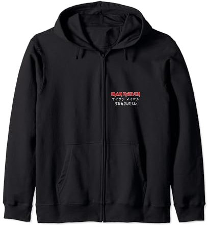 Iron Maiden - Senjutsu Logo Eddie Face Circle Front Back Zip Hoodie