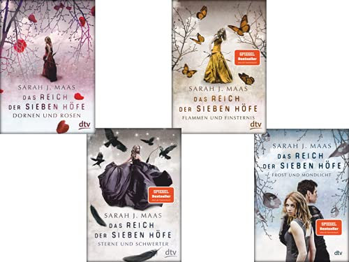 Sarah J. Maas | Das Reich der sieben Höfe Band 1-4 | Dornen und Rosen+ Flammen und Finsternis + Sterne und Schwerter + Frost und Mondlicht