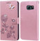 PKQTOP Hülle für Samsung Galaxy S6 Handyhülle,Klappbar Tasche Case,Standfunktion,Kartenfach,Silikon Bumper,Stoßfeste Schutzhülle Cover für Samsung Galaxy S6