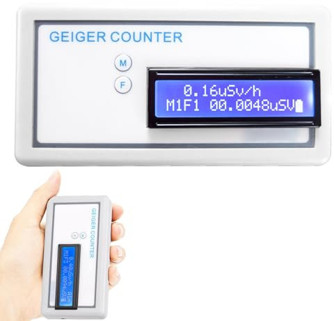 Contatore Geiger, Rilevatore di radiazioni GMV2 Maniglia portatile Contatore Geiger Rilevatore di radiazioni nucleari Piastrelle in marmo Tester radiazioni minerali per uso esterno fabbrica domestica