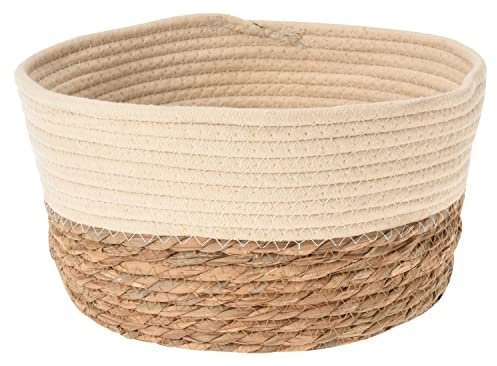 Nicht Zutreffend Panier/cache-pot – Beige – Marron – Herbe roseau – Diamètre : 32 cm