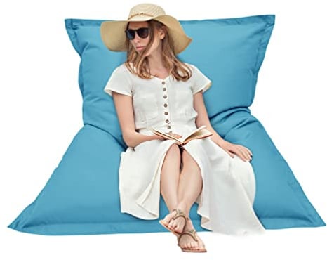 Gardenista Poltrona Sacco Pouf | Bean Bag Grande XXL per Interni & Esterni 125X160cm | Rettangolare Slab Beanbag per Adulti e Bambini | Incl. Borsa Interna Ricaricabile con Perle EPS (Alzavola)