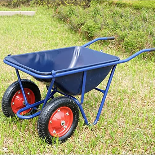 Schubkarre, landwirtschaftliche zweirädrige Trolley-Schubkarre Garten LKW LKW-LKW-LKW-LKW mit Zwei Rädern zweiräder,1
